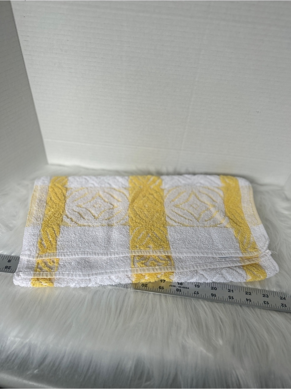 2 for $30 White and Yellow Decorative Towel - Classic Stripe